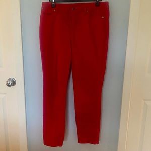 Talbots red ankle pants size 10